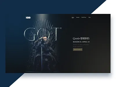 Got Season 8 branding design game of thrones got hbo header season 8 ui