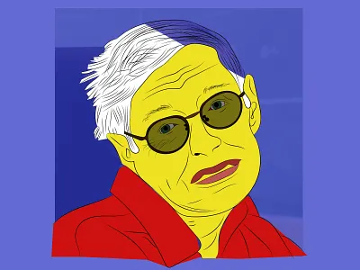 Hawking art art blue colorful daily art design digitalart drawing graphic design illustration mood portrait science science illustration