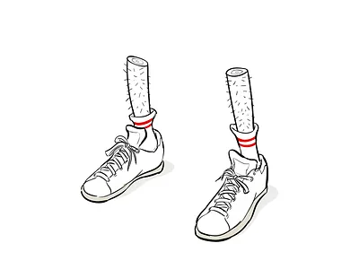 Stan Smith charachter design graphic design illustration illustrator line art red shoe