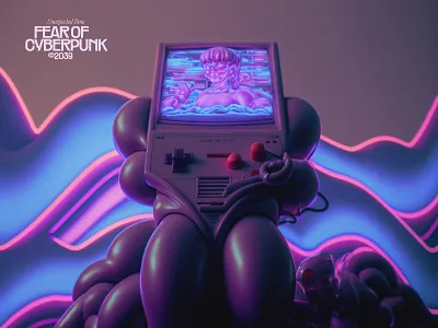 Unexpected Time – Fear of Cyberpunk 002 bold colorful concept cyberpunk design futuristic hokusai inspiration inspire trend ui web