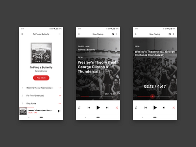 Day 9 - Music Player dailyui dailyui009 music app ui.