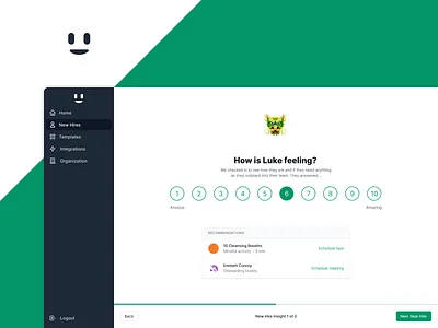 Landing Page Update 🐲 animal answer avatar branding buddy design dublin hire home hr ireland logo new onboarding question scale schedule team ui ux