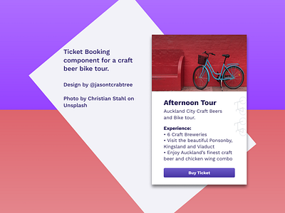 Beers And Bikes — UI Card Component simple typography