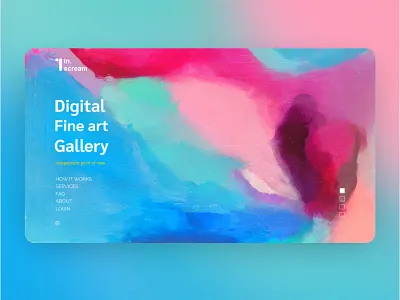 in. Scream UI Home Page app color custom design gradient home page homepage ui ux web design website