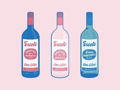 Ercole Bottles barbera illustration italian italy lettering logo packaging wine wine bottle