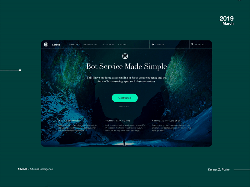 Ai Mind Website Concept branding icon animation illustration logo micro interaction typography website animation