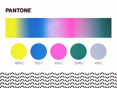 Neon Color Block Palette branding color neon pantone