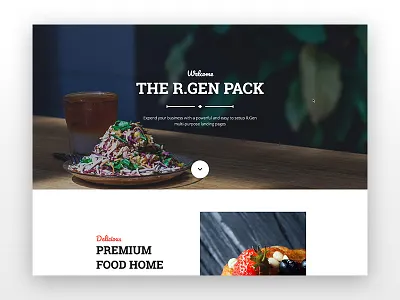 Creative Restaurant agency clean creative landing page light theme modern one page one page web design one page website restaurant restaurant website rgen web