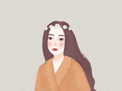 Illustration design girl illustration
