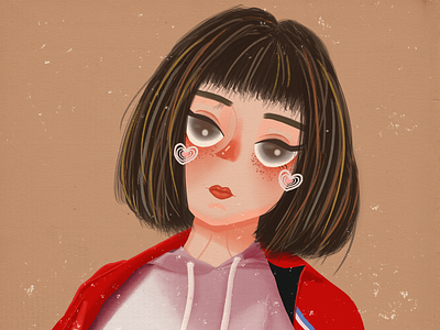 Vintage illustration girl illustration panda ui 人物 包装 插画 设计
