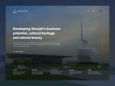 Developing Sharjah's Business Potential animate animation bussines design investment sharjah uae ui uiux ux webdesigner website