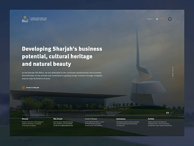 Developing Sharjah's Business Potential animate animation bussines design investment sharjah uae ui uiux ux webdesigner website
