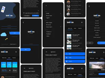 Real estate iOS Application Ui Ux Design adobe xd dark app ios real estate real estate ios ui designer ui ux design