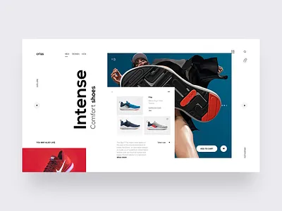 Criss Revolution Store - Single Product Detail Layout UI ecommerce design fashion inspiration interaction interface landing page layout design modern online store shoes shop sport typogaphy ui ux web web designer webdesign webpage website