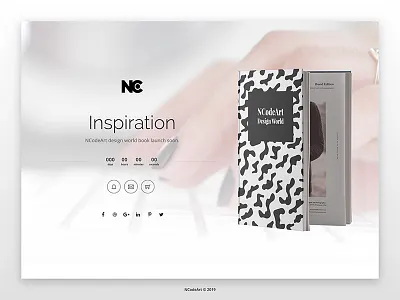 Creative 3D layout book book art coming soon creative creative web design creative website light design minimal site minimal web design nc ncodeart ui design web design website layout