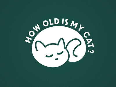 How old is my cat? brand branding cat cat logo clean design logo minimal minimalist monochrome simple simplistic stencil