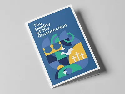 Easter 2019 Bulletin Cover 2d abstract art artwork blue design easter geometric graphic design illustrator postcard print
