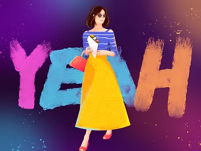 A lady~ 动画片 卡通设计 插图 设计