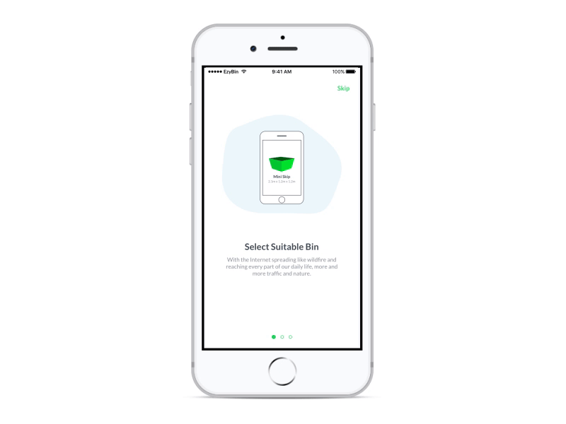 Ezybin Onboarding Screen animation johny vino onboarding tutorials