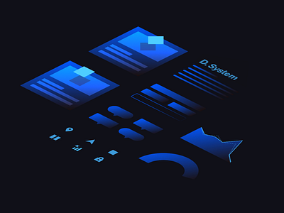 Design Components color components dark ui design design system illustration isometric