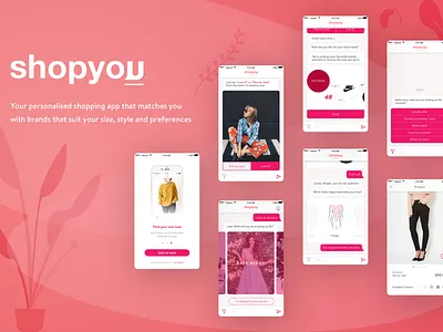 ShopYou - Personalised Mobile Shopping App app chatbot fashion fashion app mobile ui ux