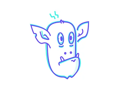 Coffee overdose artwork bat character clean cute design head illustration outline simple vector