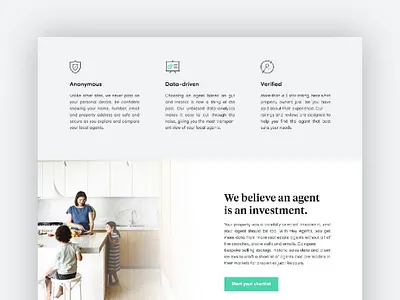Agebt Investment website section design landing page responsive webdesign website