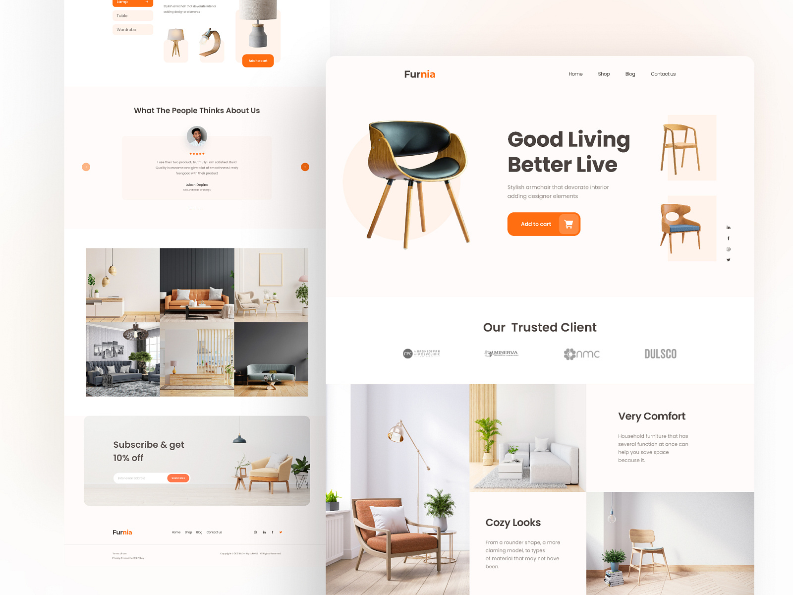 Furniture site Landing Page by Farhan Afid Riad for Digitech UK UI UX Design