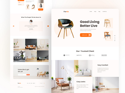 Furniture E-commerce Website Landing Page agency cart ecommerce furniture landing page shop shopify ui ui design web design