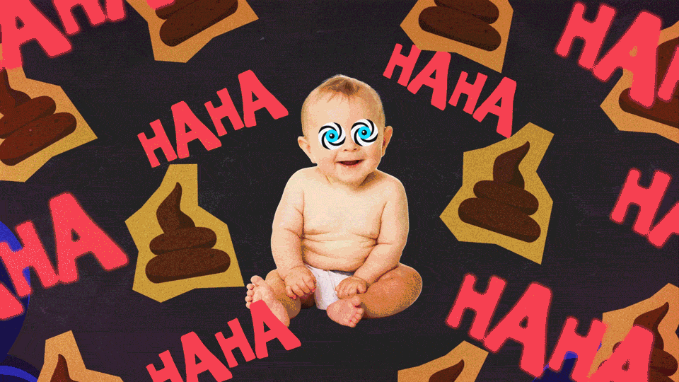 Yahoo! News - Why is my kid so obsessed with farts and poop? animation collage design gif illustration motion