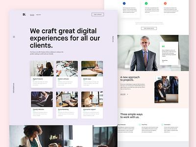 Digital Website | Services branding clean design color design digital agency services interface design landing page layout minimal design website site typography ui user center design user experience ux web web design webpage website