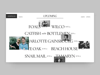 — Le Bataclan. art concept design homepage minimalistic photography typography ui web