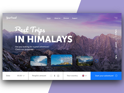 Travel adobe photoshop adobe xd concept design travel ui ux web web design website