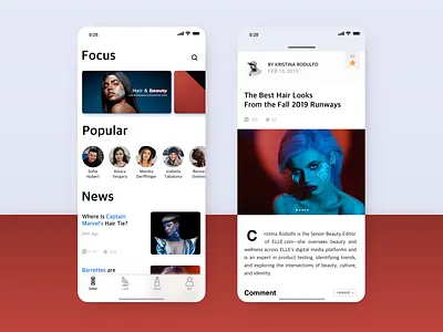Hair salon app design icon illustration type ui