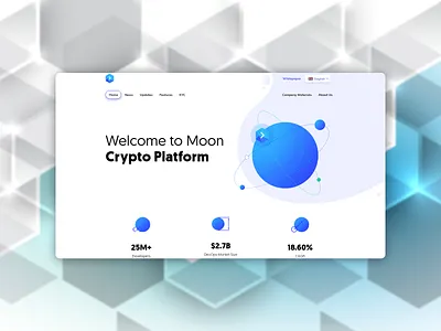 Crypto platform landing page crypto landing page ui web