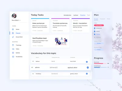 Education | Web app business clean courses dashboard decentralized platform design e learning education flat informational graphic interaction interface learning product profile social study ui university ux