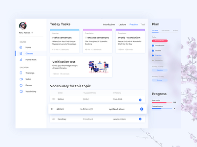 Education | Web app business clean courses dashboard decentralized platform design e learning education flat informational graphic interaction interface learning product profile social study ui university ux