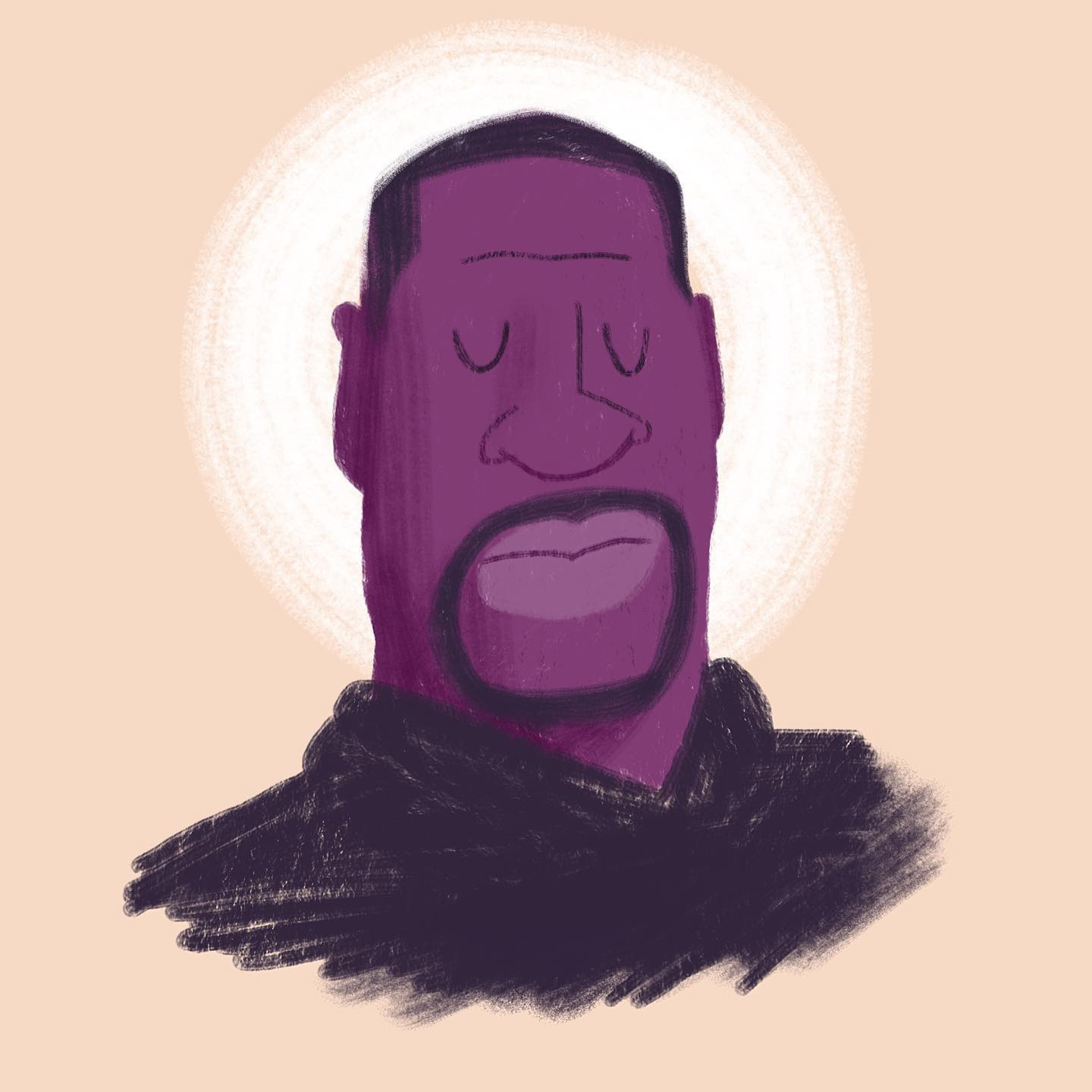 George Floyd black lives matter blm illustration procreate