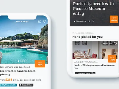 Secret Escapes App on iOS app appdevelopment consultancy consulting iosdevelopment secretescapes secretescaping travel uidesign