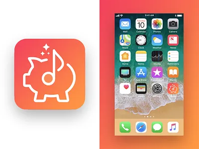 Earn by listening to music icon icon app music app ui