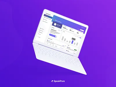 SpeakPure - Dashboard blue dashbaord design education language learning learning typography ui ux web