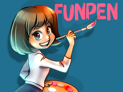 my mascot-funpen caricature cartoon comic design digital 2d funpen illustration painting print vector