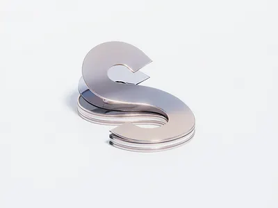 36 days of type - S 36 days of type 36 days of type lettering 3d 3d art alphabet b3d blender3d design glass illustration layers letter lettering metal nineteen peeling practice s type typography