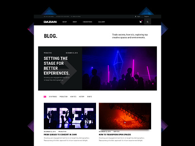 Dazian Blog blog blog design ux website wordpress