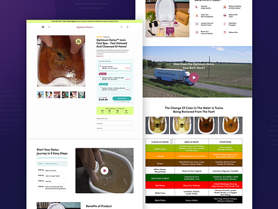 Optimum Detox figma landing page landing page design shopify web design web development wordpress