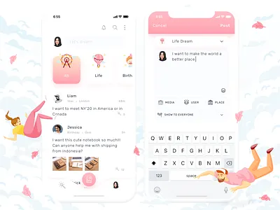 . iDreamer app birthday dreams gifts ios iphone mobile planner social wishes