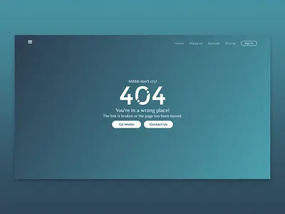 404 Error Page 404 error page 404 page dailyui design dribbble error error 404 landing page ui ui ux uidesign uiuxdesign web
