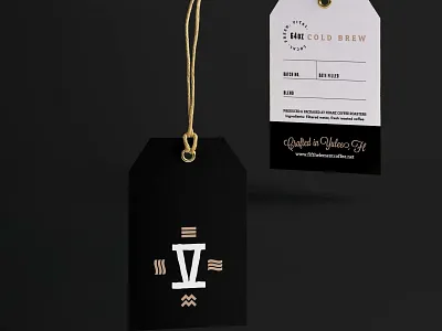 Fifth Element Coffee Hangtags branding cafe branding coffee hangtags packaging restaurant roman numerals