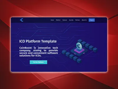 ICO landing page design flat landing page ui web web design