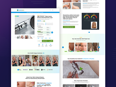 Shower Envy figma product page shopify web development webflow